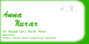 anna murar business card